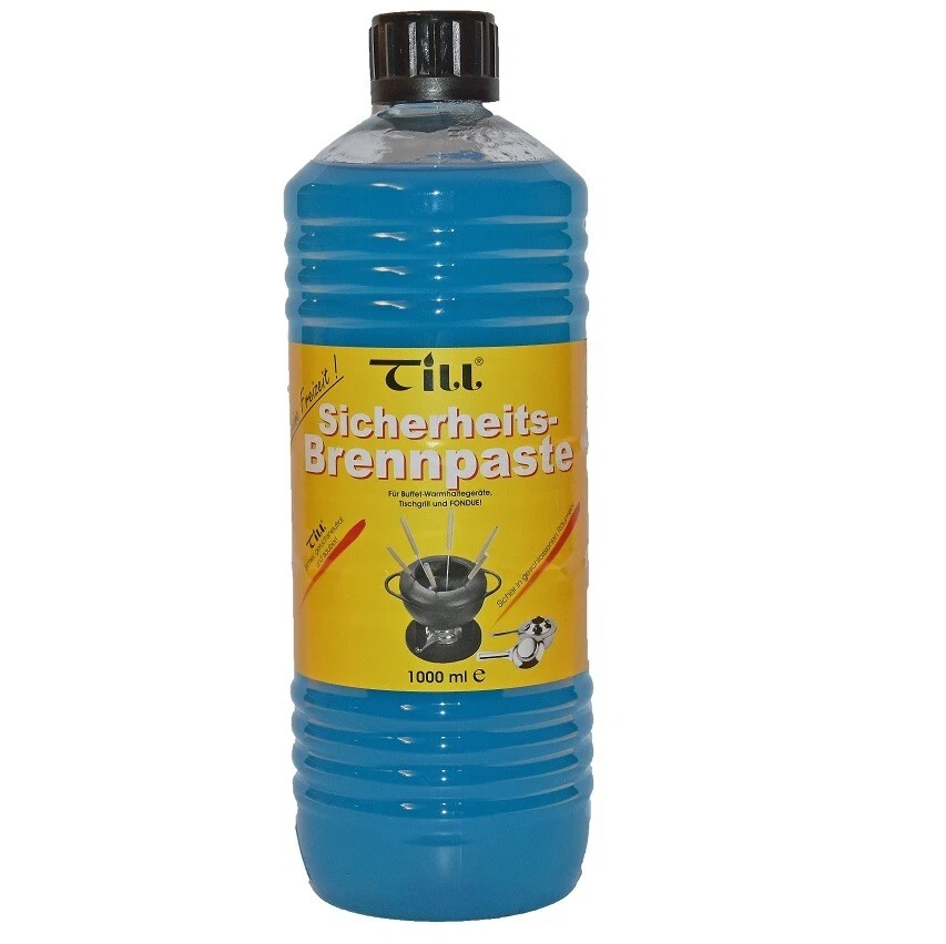 TILL Sicherheitsbrennpaste Brennpaste für Fondue Raclette Ethanol 1 Liter