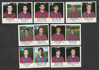 LOT OF 7 EDIS 1985-86 COMPLETE TEAM CATANIA FOOTBALL FIGURES