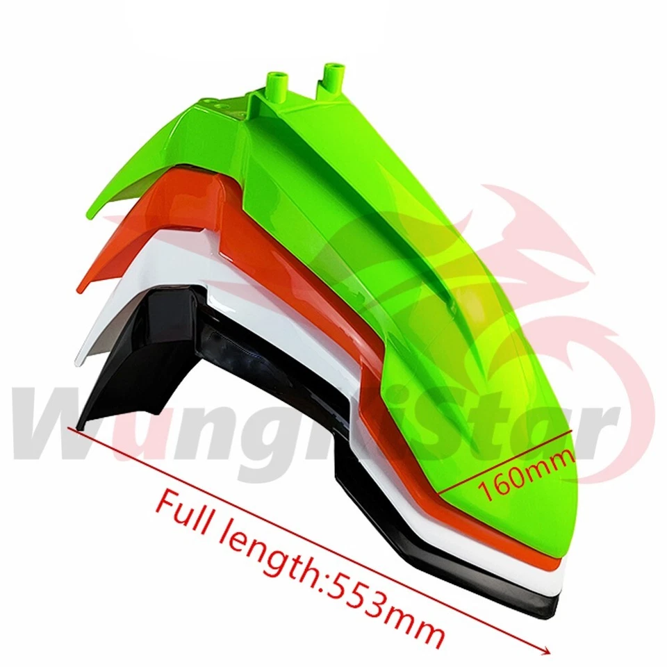 Guardabarros delantero de plástico blanco 553 mm/21 pulgadas para moto de motocross KTM65SX BD27 Foto 3 de 4