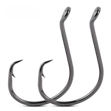 Saltwater Fishing Hooks Octopus Circle Hooks Offset Point Hook for Live Cut Bait