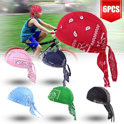 Basic Sense 3 PZ Bandana Gotico Cranio Crossbone Pirata Bandanna 100% Cotone Biker Novità Copricapo Sciarpa Fazzoletto Cowboy, Combinazione C, Etichettalia unica
