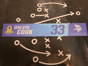 Dalvin Cook 2021 pro bowl locker nameplate special edition number 4 of 5