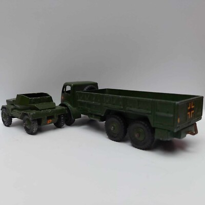 Vintage Dinky Toys 622 10 ton Army Truck + 673 Scout Car 1954-64