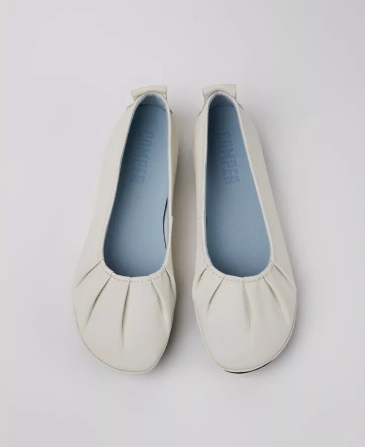バレエ CAMPER leather ballet shoes Brand New Camper Right White Leather Ballerina Flats (Sz 38