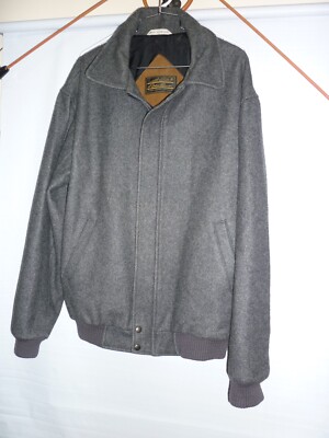 Vintage Eddie Bauer Leather Elbow Patch Bomber Jacket Men's Size L