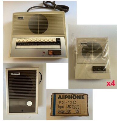 Complete Aiphone LA Deluxe Intercom System w/ base, power supply and 5 stations