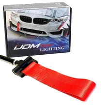 iJDMTOY Track Racing Style Red Tow Strap Compatible with BMW 1 3 5 Series X5 ...