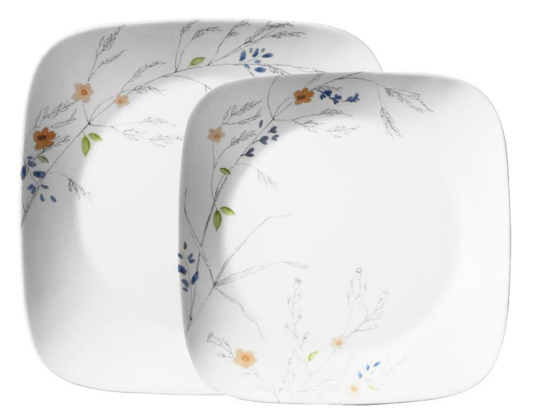 ❤️ 20-pc CORELLE Boutique ADLYN DINNERWARE SET Coral Blue Grey Watercolor Floral