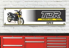 BR309B YAMAHA TDR250 SCHWARZ TDR DUAL SPORT FLEXIBEL WERKSTATT BANNER SCHILD