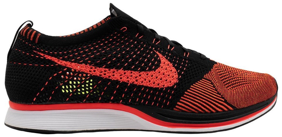 Nike Flyknit Racer Black Total Orange for Sale 
