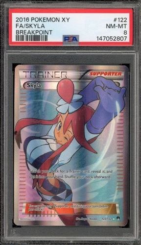 Pokemon Skyla XY Breakpoint Full Art #122 PSA 8