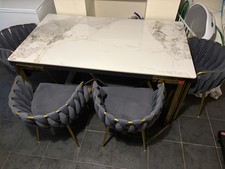 Marble Dining Table, slightly used. Chairs Not Included Table Only