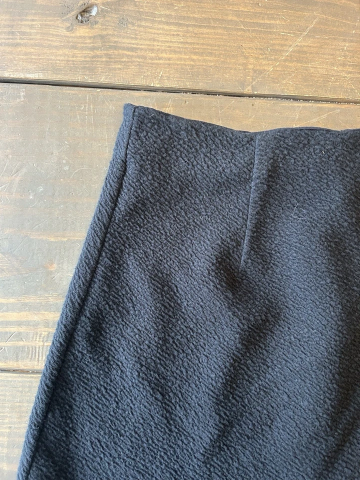 Falda Anthropologie Maeve Para Mujer Talla Pequeña Negra Tejida Mini Envoltura Clásica Foto 2 de 4