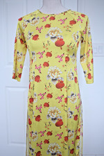 Yellow Vietnamese Traditional Ao Dai Women's Dress (no PANTS) Size S Pre-owned