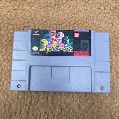 #ad Mighty Morphin Power Rangers SNES Authentic Cart Clean $21.84