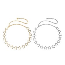 Unisex Fashion Retro Hollow Star Waist Chain Metal For Stylish Comfort Wear