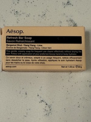 New NIB Aesop Refresh Bar Soap Travel Mini Hotel 1.05oz 30g Bergamot Ylang