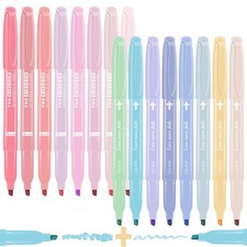 7-ackz Pastel Bible Highlighter Markers 1 Count Pack of 16 , 16 highlighter