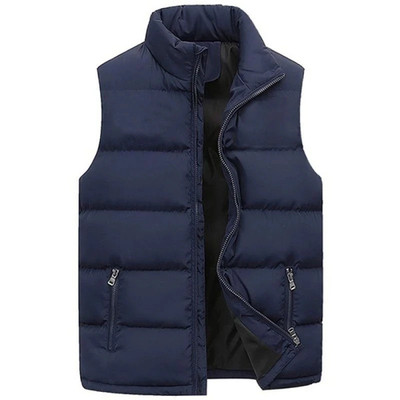 Mens Vest Jacket Warm Sleeveless Jackets Winter Waterproof Zipper Coat Autumn St