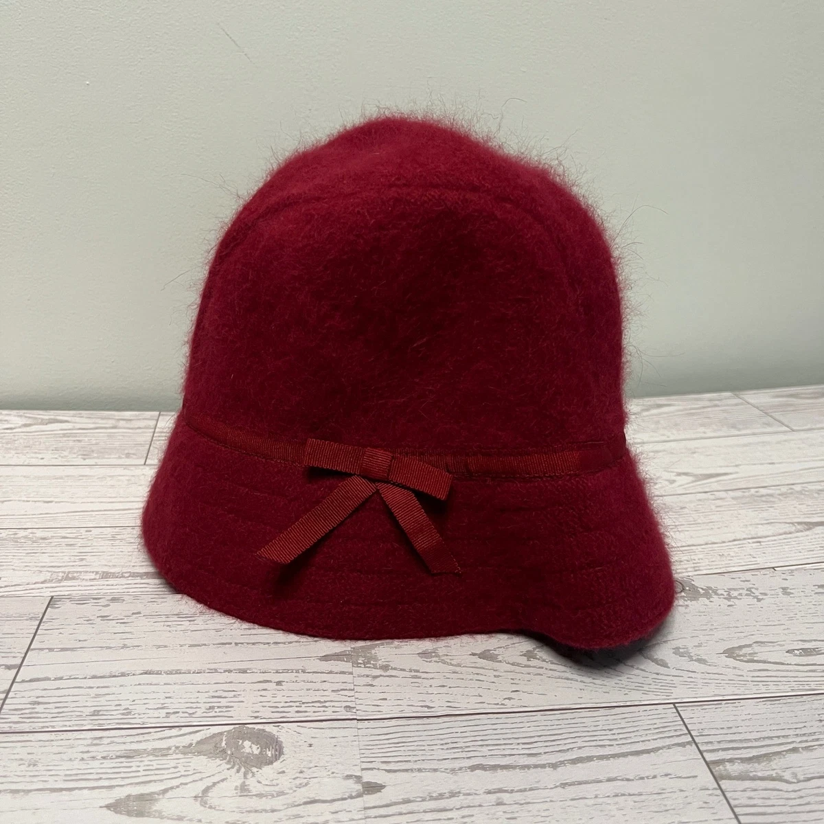 NWT Goorin Bros Jessica Rogers Lady Jane Burgundy Felt Wool Cloche Hat Felt Women main image 2