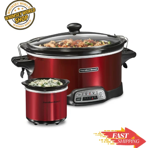 7 Qt Programmable Slow Cooker, Stoneware Crock with Removable Pot