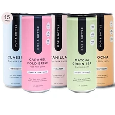 Pop & Bottle, Oat Milk Lattes - Maca, Antioxidants, Ashwagandha, MCT Oil, Colla