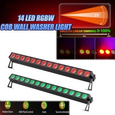 14-in-1 RGBW 14X20W COB LED Wall Washer Light 280W DMX512, Low Noise, Compact
