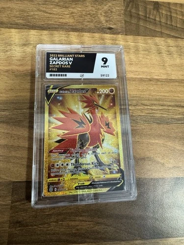 Pokémon TCG Ace 9 Galarian Zapdos V 182/172 Ultra Rare Brilliant Stars