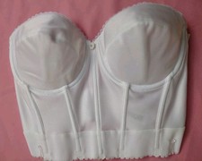 NEW DOMINIQUE 6377 WHITE bustier BRIDAL BRA Strapless Noemi Retro 34D