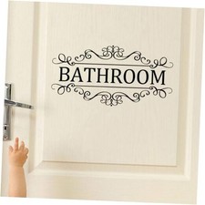 DIY Removable Bathroom Sign Door Decal Accessories Wall Sticker Home Decor