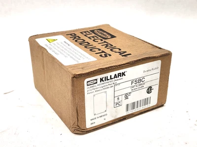5 pcs - New! Hubbell KILLARK #FSBC Cast Aluminum FS Device Blank Cover 1-Gang