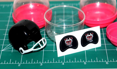 NJ New Jersey Red Dogs Arena AFL *DIECUT DECALS* with Football Gumball Helmets
