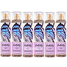 BUTTERFLY Bath  Body Works Fine Fragrance Mist Spray 8 oz - Lot of 6 - NEW
