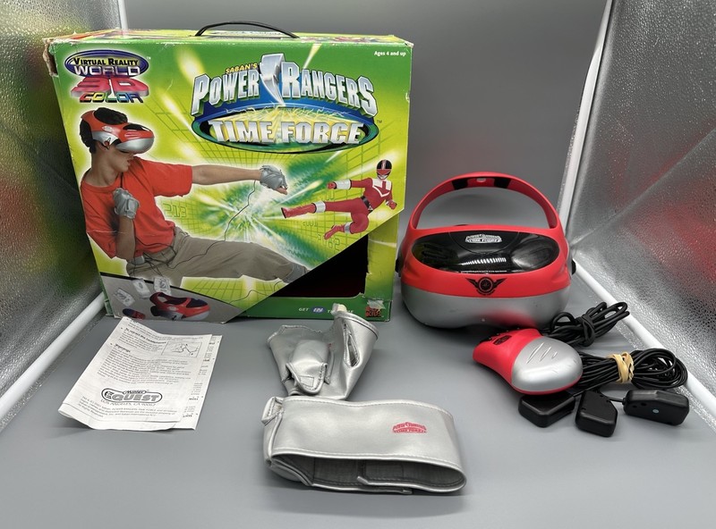 Power Rangers Time Force Virtual Reality 3D Color VR Headset Game 2001 READ