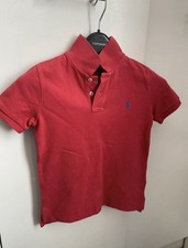 Boys Polo Shirt Ralph Lauren Age 6 Red Coral Short Sleeve