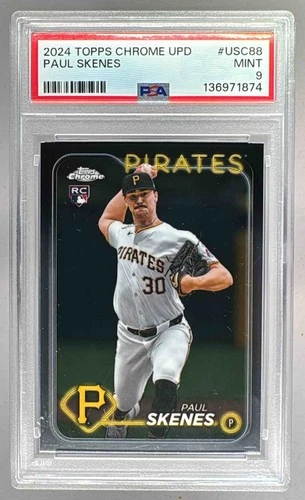 136971874 Paul Skenes 2024 Topps Chrome Update #USC88 Rookie RC PSA 9