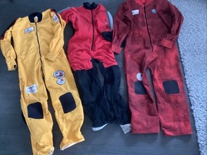3pc Lot 1-Tony Suit Skydiving Flight Jumpsuit, 2- Flite Suit Sz L Great Cond