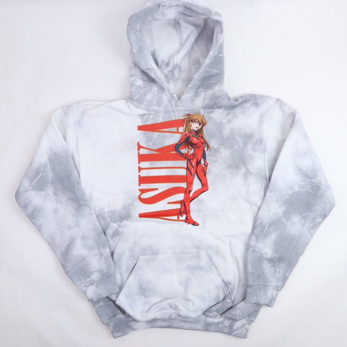 Neon Genesis Evangelion Hoodie Adult XS Sweater Asuka Tie-Dye