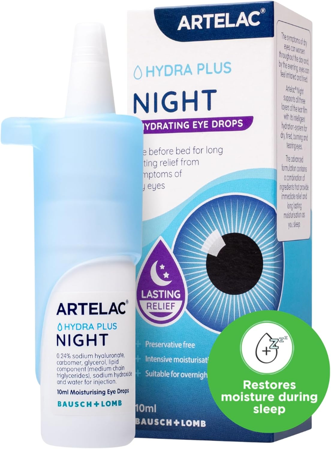 Night | Symptom for Tired| Dry| Stressed| Gritty| Burning and Tearing Eyes| Pre
