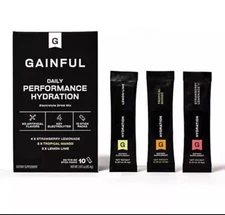Gainful Performance Hydration Electrolyte Drink Mix 10 Sticks Exp 1/26