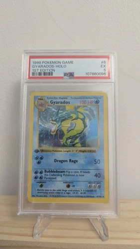 PSA 5 Pokemon 1st edition base set shadowless Gyarados Holo 6/101