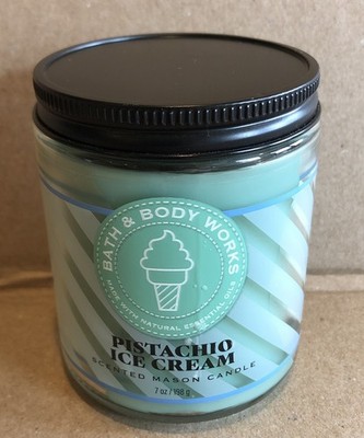 Bath & Body Works Pistachio Ice Cream Scented Single Wick Candle