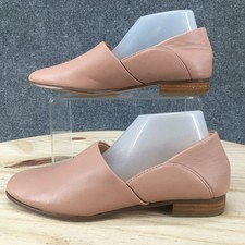 Clarks Shoes Womens 6 M Pure Tone Casual Slip On Loafer Flats Beige Leather