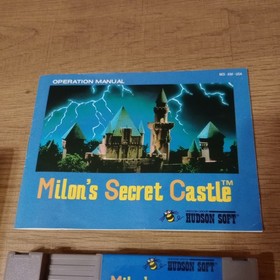 Milon's Secret Castle (Nintendo NES, 1988) Authentic Cartridge & Manual
