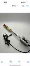 3-Color Red Amber Green Stack Signal Tower Light w/ Control Box Power Cord