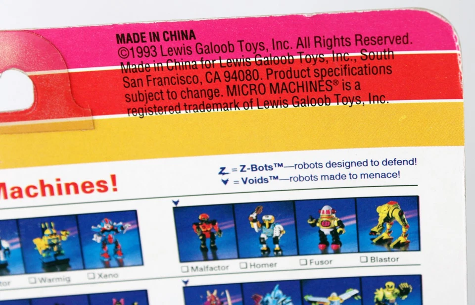 RARE VINTAGE 1993 MICRO MACHINES ZBOTS VENGE SKIDDLE ZENTEK GALOOB NEW SEALED ! - Image 4 of 4