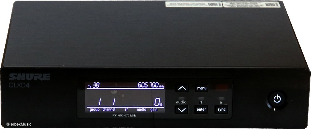 Shure QLXD4 K51 Digitaler Funkempfänger  Freq 606 - 670 MHz  QLXD 4 K 51 + Gewäh