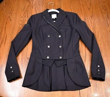 Samshield short tails shadbelly show jacket hunt coat, black, 36 (~USA 4/6)