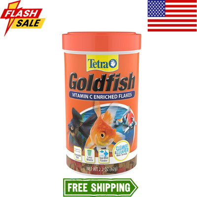 Tetra Goldfish Flakes, Balanced Diet For Aquarium Fish, Vitamin C,2.2 oz