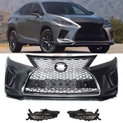 For 2009-2015 Lexus RX350 RX450 to 2020+ RX F Sport Style Front Bumper Set